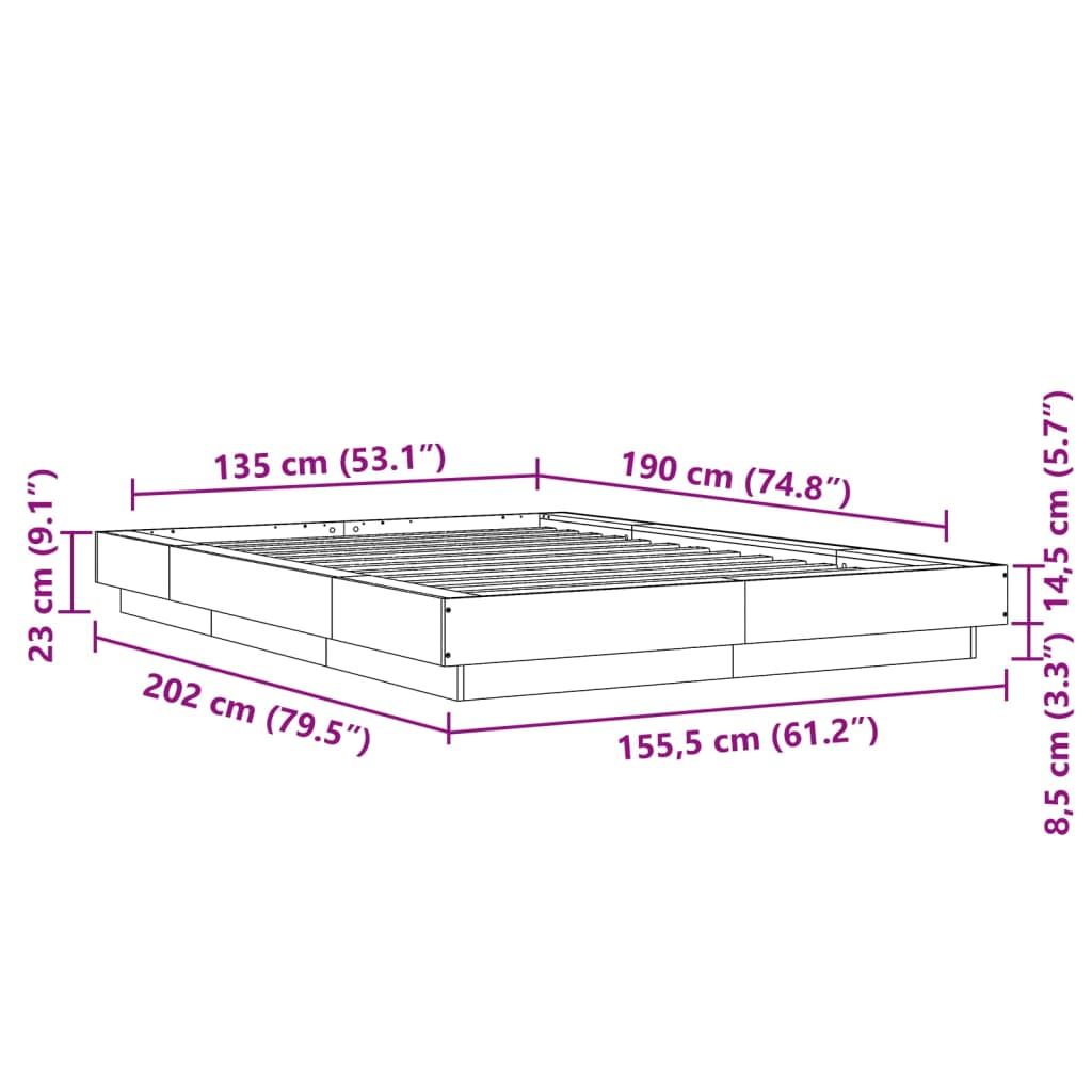 Giroletto Grigio Cemento 135x190 cm in Legno Multistrato 3281227