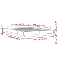 Giroletto Grigio Cemento 135x190 cm in Legno Multistrato 3281227