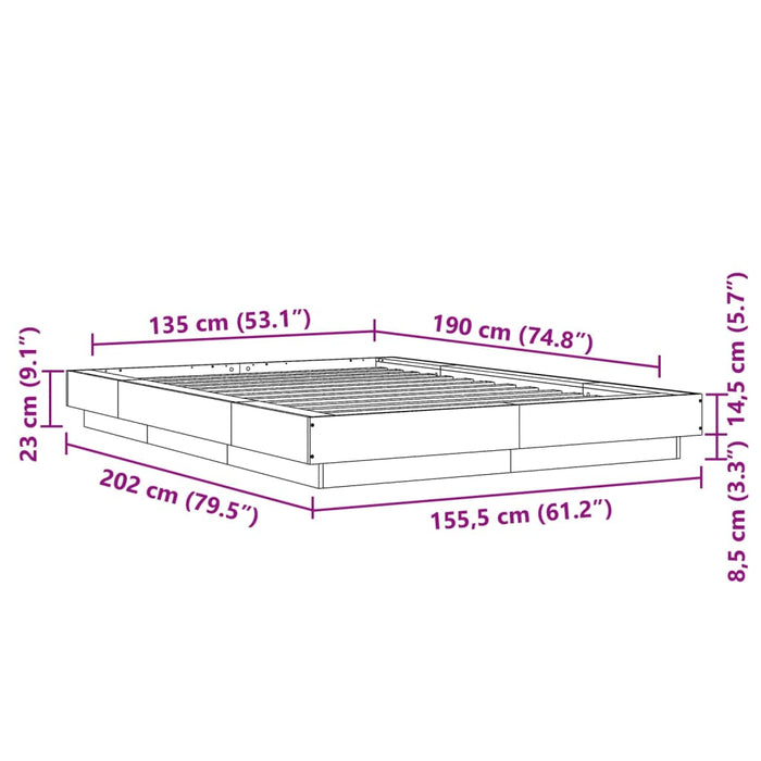 Giroletto Grigio Cemento 135x190 cm in Legno Multistrato 3281227