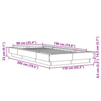 Giroletto Bianco 90x190 cm in Legno Multistrato 3281238