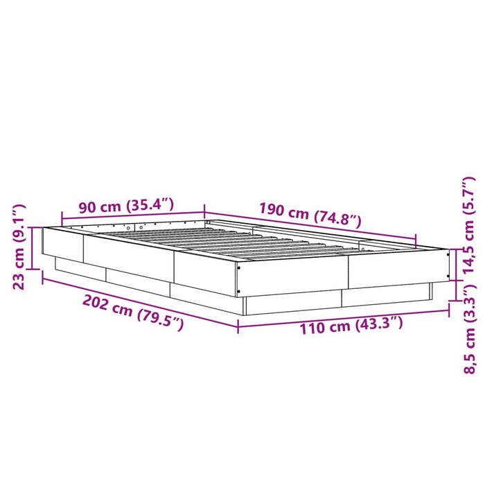 Giroletto Bianco 90x190 cm in Legno Multistrato 3281238