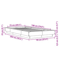 Giroletto Nero 75x190 cm in Legno Multistrato 3281246