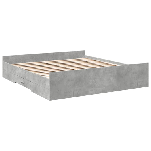 Giroletto Cassetti Grigio Cemento 200x200 cm Legno Multistrato 3280268