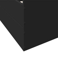 Giroletto con Cassetti Nero 180x200 cm in Legno Multistrato 3280273