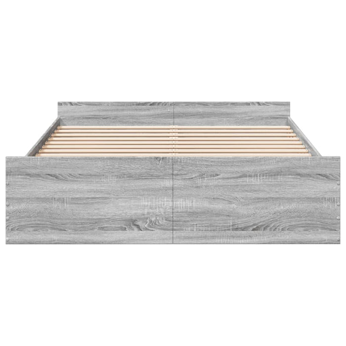 Giroletto Cassetti Grigio Sonoma 150x200 cm Legno Multistrato 3280291