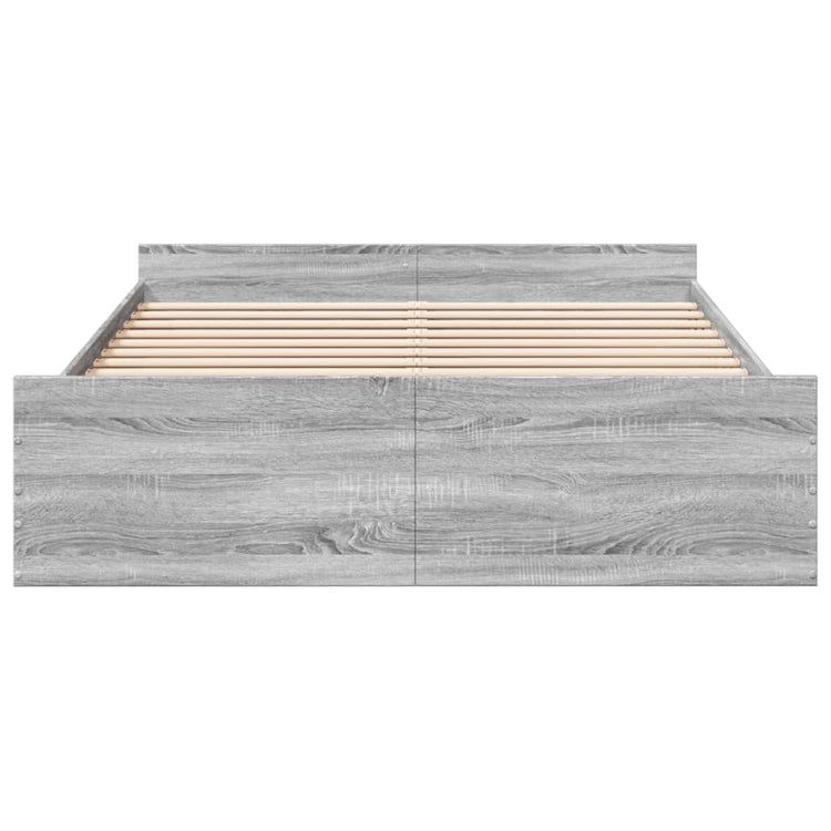 Giroletto Cassetti Grigio Sonoma 140x200 cm Legno Multistrato 3280298