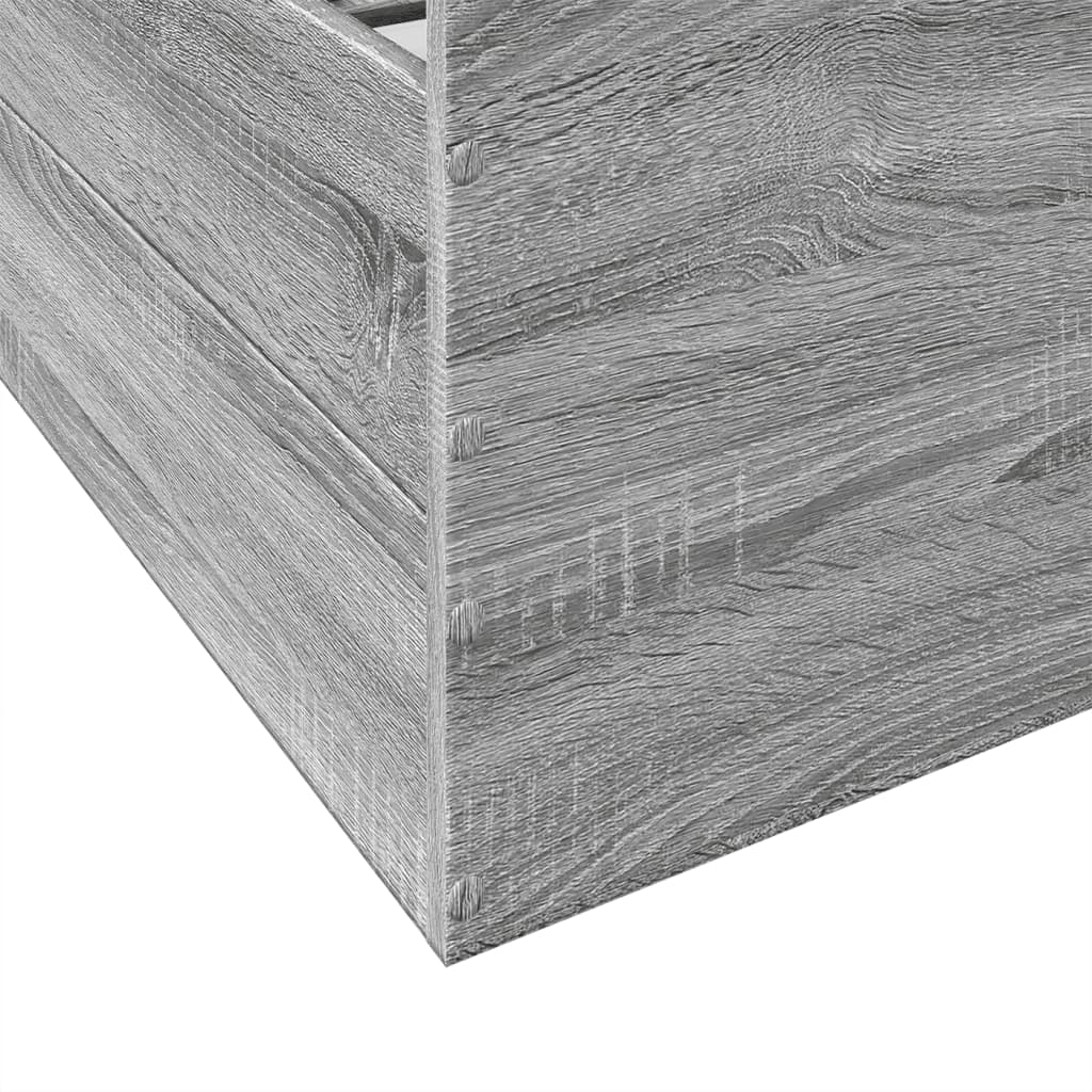 Giroletto Cassetti Grigio Sonoma 135x190 cm Legno Multistrato 3280319