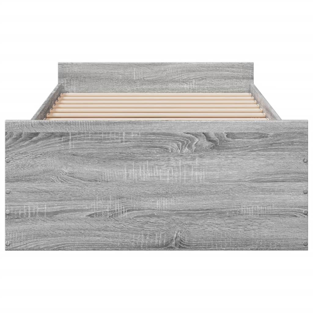 Giroletto Cassetti Grigio Sonoma 100x200 cm Legno Multistrato 3280333