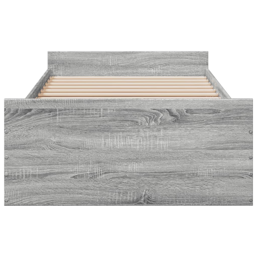 Giroletto Cassetti Grigio Sonoma 75x190 cm Legno Multistrato 3280354