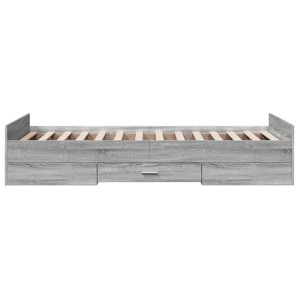 Giroletto Cassetti Grigio Sonoma 75x190 cm Legno Multistrato 3280354