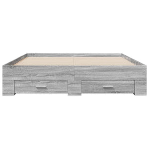 Giroletto Cassetti Grigio Sonoma 150x200 cm Legno Multistrato 3280382