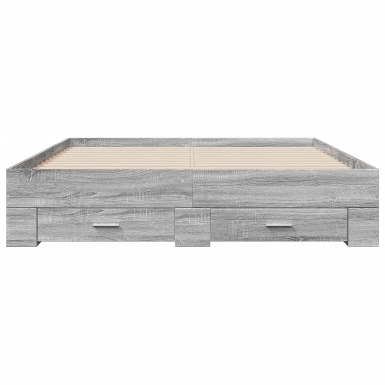 Giroletto Cassetti Grigio Sonoma 140x200 cm Legno Multistrato 3280389