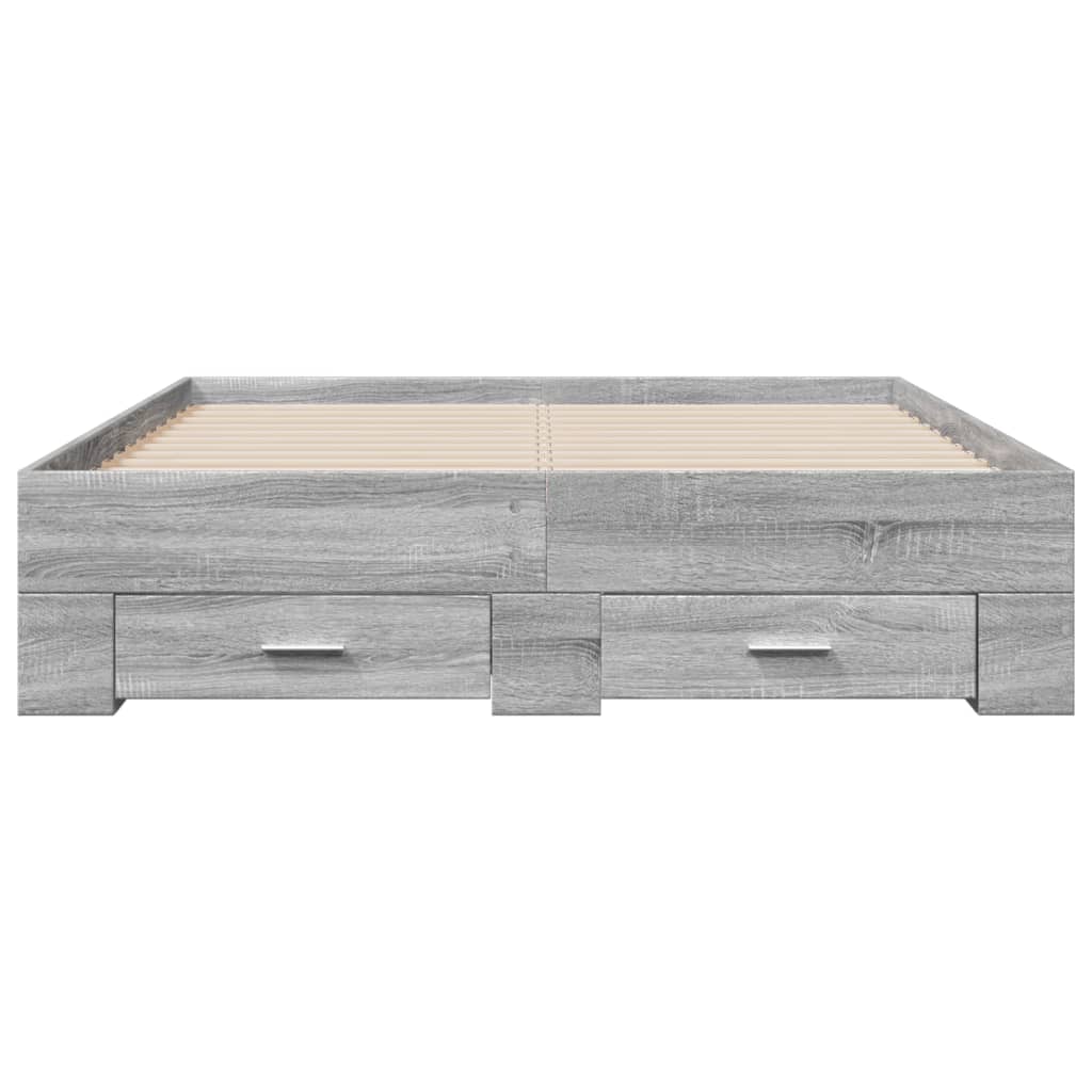 Giroletto Cassetti Grigio Sonoma 120x200 cm Legno Multistrato 3280396