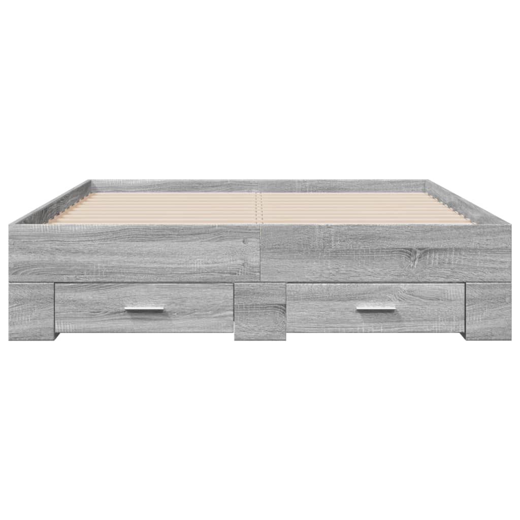 Giroletto Cassetti Grigio Sonoma 135x190 cm Legno Multistrato 3280410