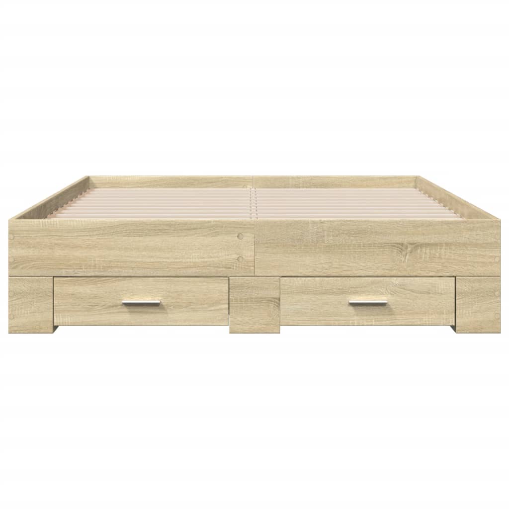 Giroletto Cassetti Rovere Sonoma 120x190 cm Legno Multistrato 3280414