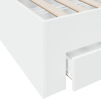 Giroletto con Cassetti Bianco 90x200 cm in Legno Multistrato 3280426