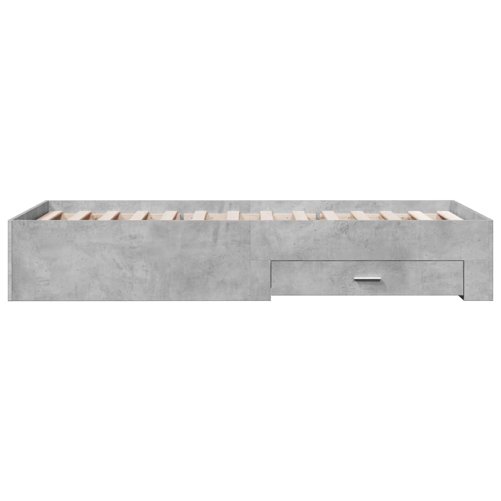 Giroletto Cassetti Grigio Cemento 90x200 cm Legno Multistrato 3280429