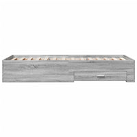 Giroletto Cassetti Grigio Sonoma 90x200 cm Legno Multistrato 3280431