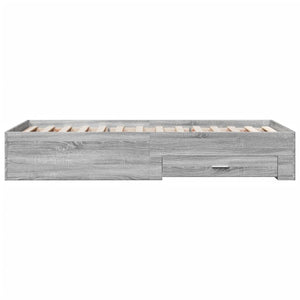 Giroletto Cassetti Grigio Sonoma 90x200 cm Legno Multistrato 3280431