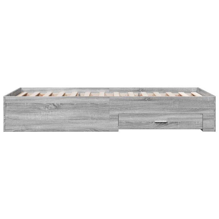 Giroletto Cassetti Grigio Sonoma 90x190 cm Legno Multistrato 3280438