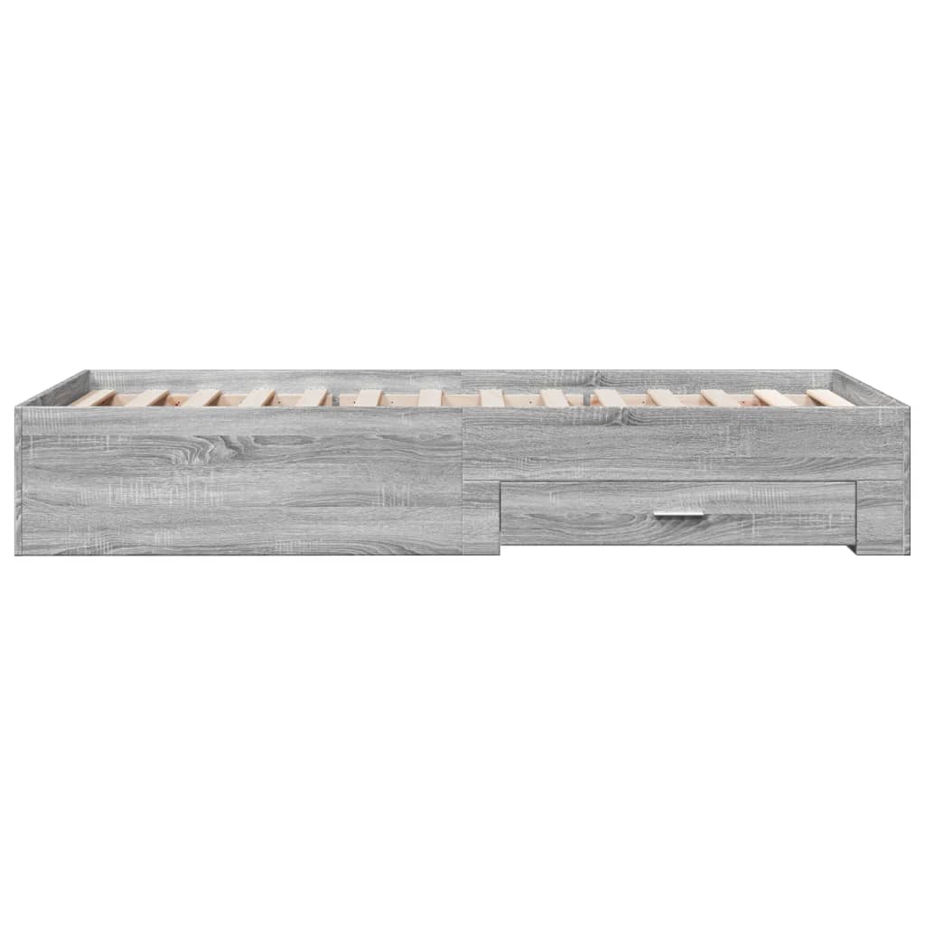 Giroletto Cassetti Grigio Sonoma 75x190 cm Legno Multistrato 3280445