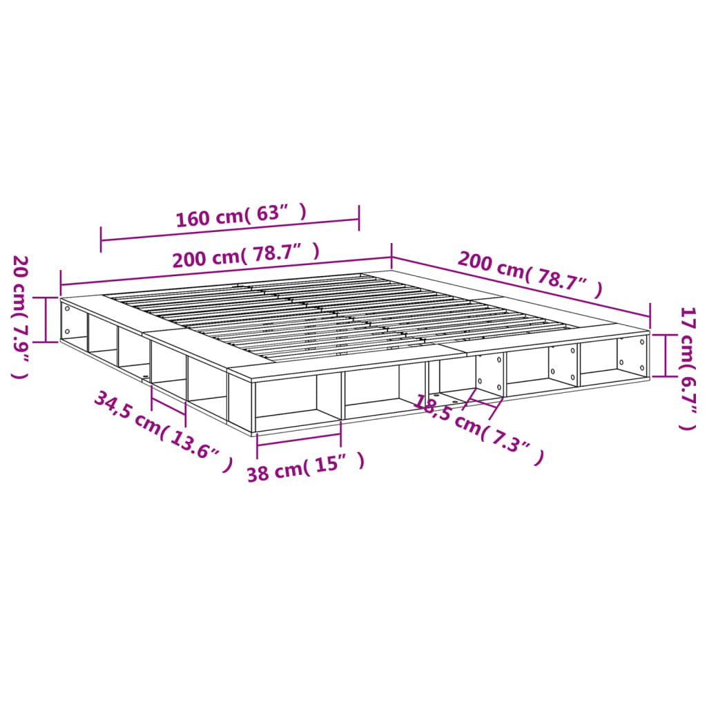 Giroletto Nero 200x200 cm in Legno Multistrato 3280448