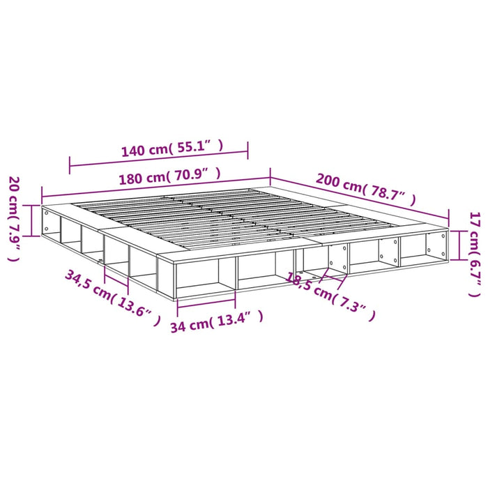 Giroletto Bianco 180x200 cm in Legno Multistrato 3280454