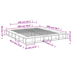 Giroletto Nero 180x200 cm in Legno Multistrato 3280455