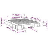 Giroletto Grigio Sonoma 180x200 cm in Legno Multistrato 3280459