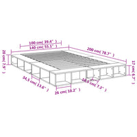 Giroletto Nero 140x200 cm in Legno Multistrato 3280476