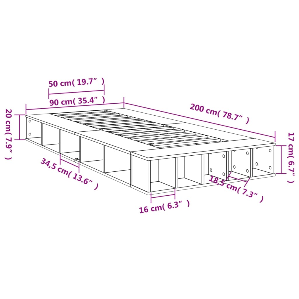 Giroletto Bianco 90x200 cm in Legno Multistrato 3280517