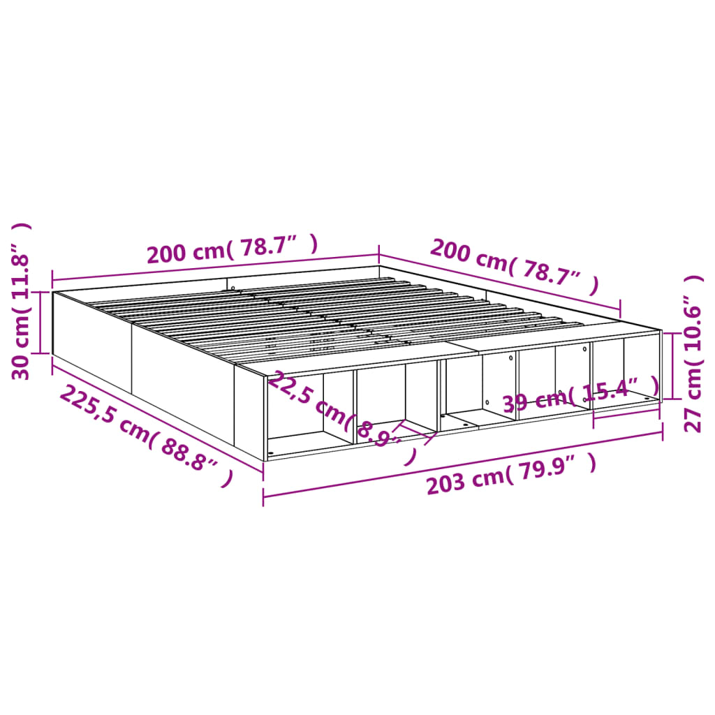 Giroletto Bianco 200x200 cm in Legno Multistrato 3280538