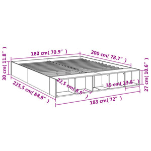 Giroletto Grigio Cemento 180x200 cm in Legno Multistrato 3280548