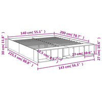 Giroletto Grigio Sonoma 140x200 cm in Legno Multistrato 3280571