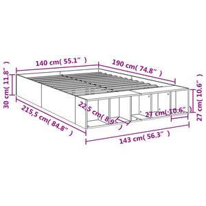 Giroletto Nero 140x190 cm in Legno Multistrato 3280581