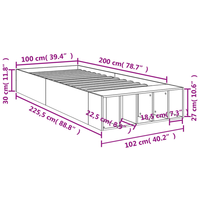 Giroletto Nero 100x200 cm in Legno Multistrato 3280602