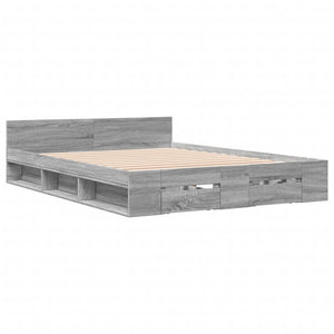 Giroletto Cassetti Grigio Sonoma 160x200 cm Legno Multistrato 3280739