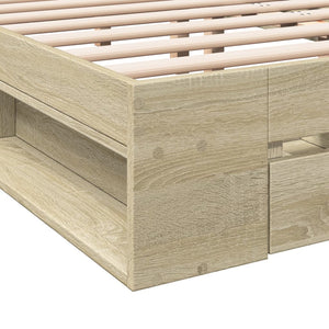 Giroletto Cassetti Rovere Sonoma 120x200 cm Legno Multistrato 3280757