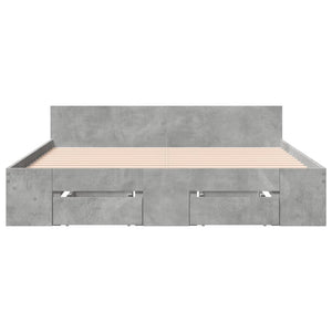 Giroletto Cassetti Grigio Cemento 135x190 cm Legno Multistrato 3280772