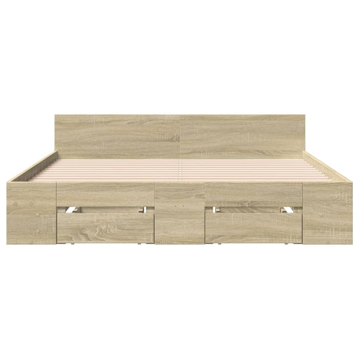 Giroletto Cassetti Rovere Sonoma 120x190 cm Legno Multistrato 3280778