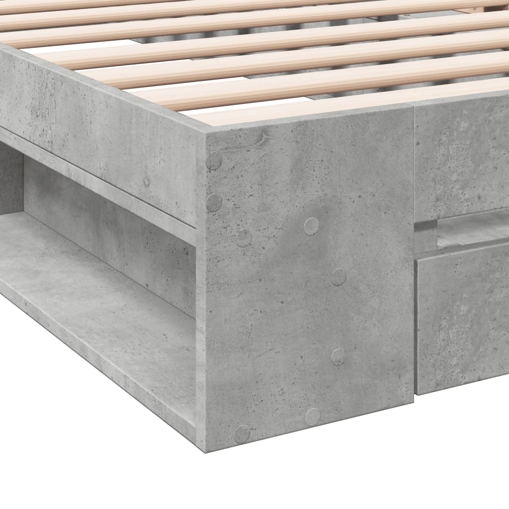 Giroletto Cassetto Grigio Cemento 90x190 cm Legno Multistrato 3280786