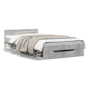 Giroletto Cassetto Grigio Cemento 90x190 cm Legno Multistrato 3280786