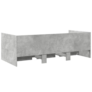 Divano Letto con Cassetti Grigio Cemento 75x190 cm Multistrato 3280835