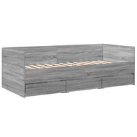 Divano Letto con Cassetti Grigio Sonoma 75x190 cm Multistratocod mxl 115043