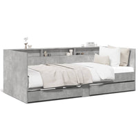 Divano Letto con Cassetti Grigio Cemento 100x200 cm Multistratocod mxl 115045