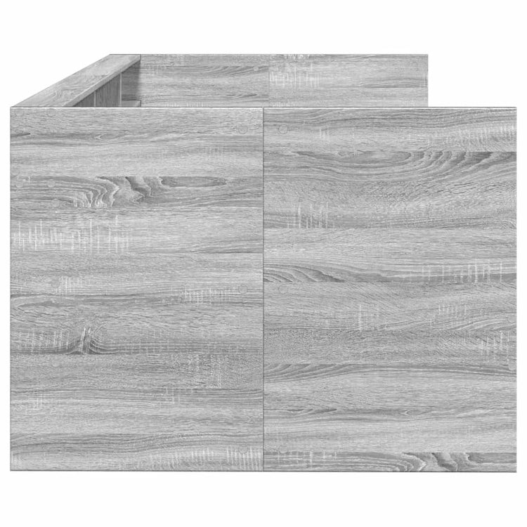 Divano Letto con Cassetti Grigio Sonoma 100x200 cm Multistrato 3280844