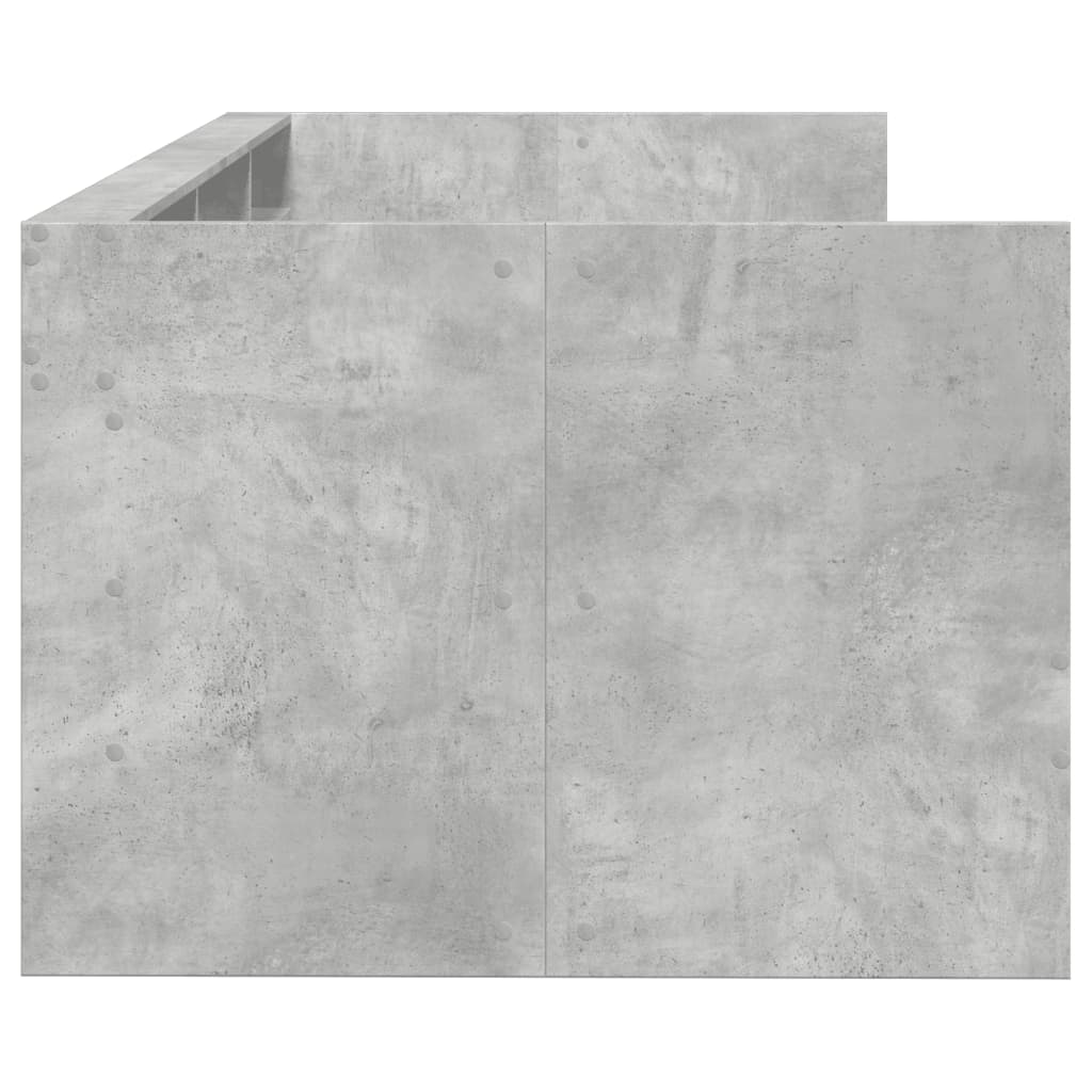 Divano Letto con Cassetti Grigio Cemento 75x190 cm Multistrato 3280863