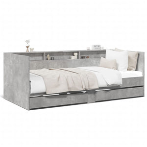 Divano Letto con Cassetti Grigio Cemento 75x190 cm Multistratocod mxl 115047