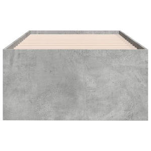 Divano Letto con Cassetti Grigio Cemento 100x200 cm Multistrato 3280870