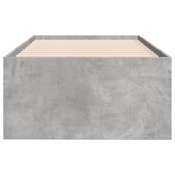 Divano Letto con Cassetti Grigio Cemento 75x190 cm Multistrato 3280891